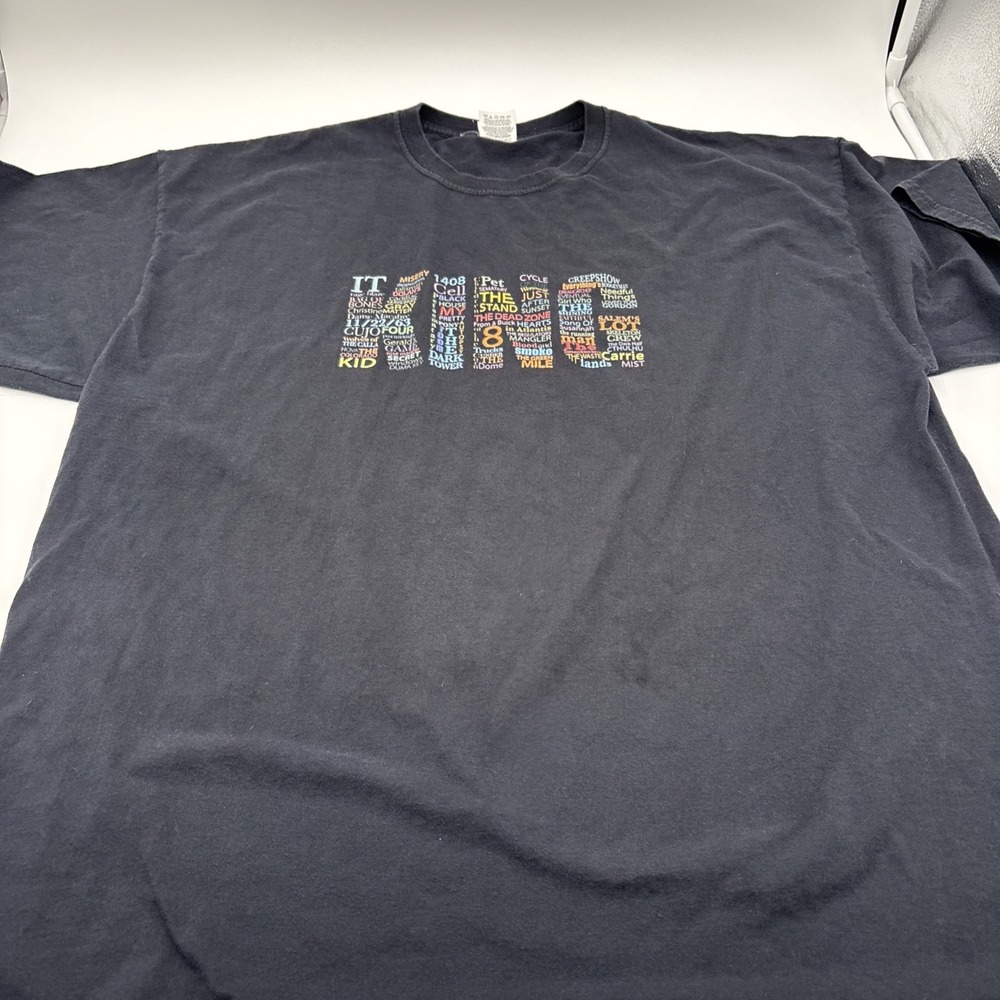 Stephen King Tshirt Men's‎ 2XL Black Short Sleeve All Movies On Front Print